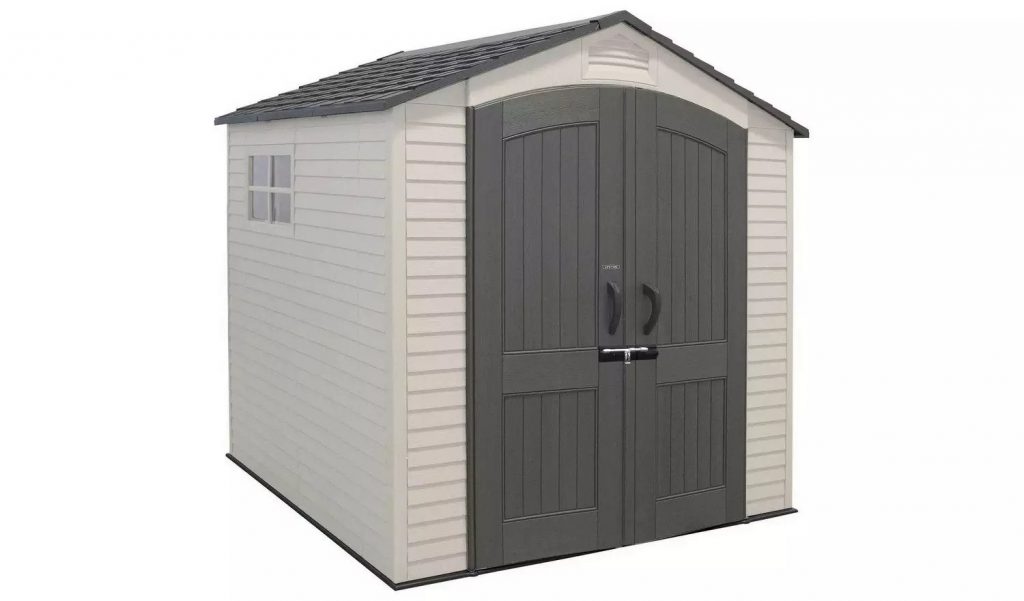 Lifetime 7×7 Heavy Duty Plastic Shed Two Windows → ShedMaster UK