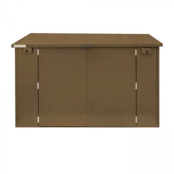 SafeStor_Ripon_Secure_Triple-Door_3x6_3-Bike_Shed_Brown