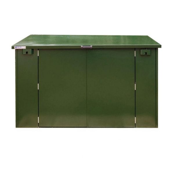 SafeStor_Ripon_Secure_Triple-Door_3x6_3-Bike_Shed_Dark_Green-1