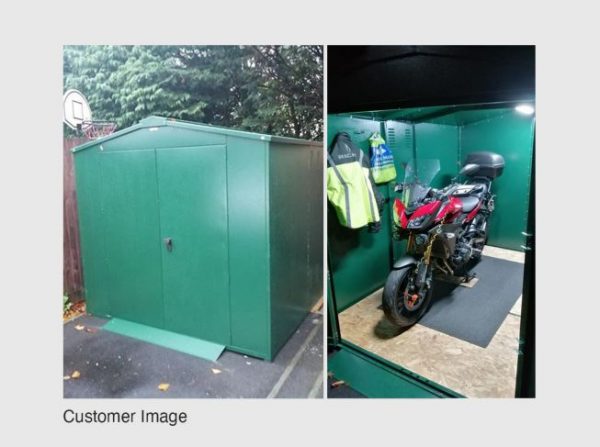 green_gladiator_motorbike_shed