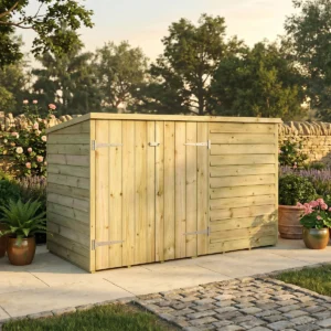 Mercia 3'x6' Overlap Green Dipped Treatment Timber Pent Bike Storage Shed