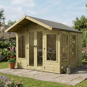 Mercia 8'x 8' Premium Green Dipped Treatment Sussex Traditional Summerhouse (Expected into warehouse 22/05/2026)