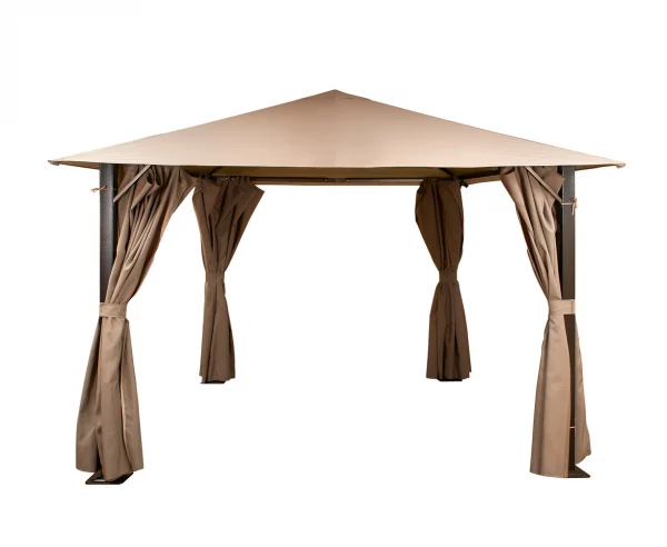 Glendale Venice 3mx3m Metal Garden Gazebo - Mocha