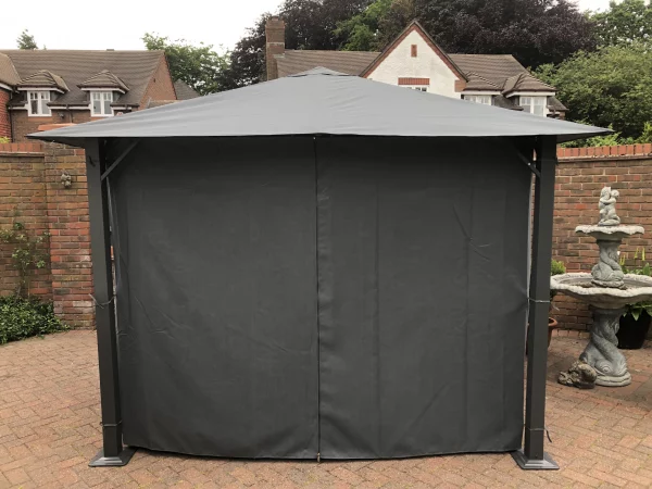 Glendale Highfield 3mx3m Metal Garden Gazebo - Grey