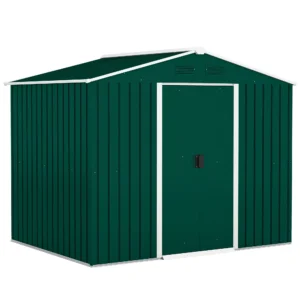 Outsunny 8ft x 6ft Metal Garden Shed - Green