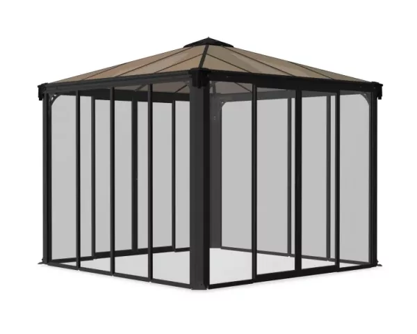 Palram - Ledro 10'x 10' 3000 Metal Enclosed Garden Gazebo