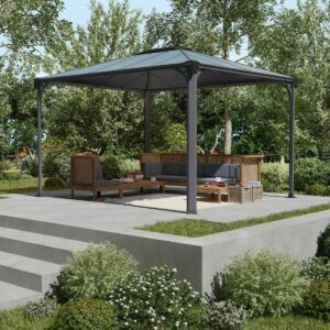 Palram -Canopia 10' x 12' Martinique 3600 Gazebo - Grey Bronze