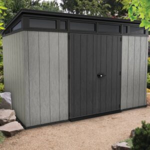 Keter 11'x 7' Artisan Heavy Duty Plastic Pent Shed - Grey