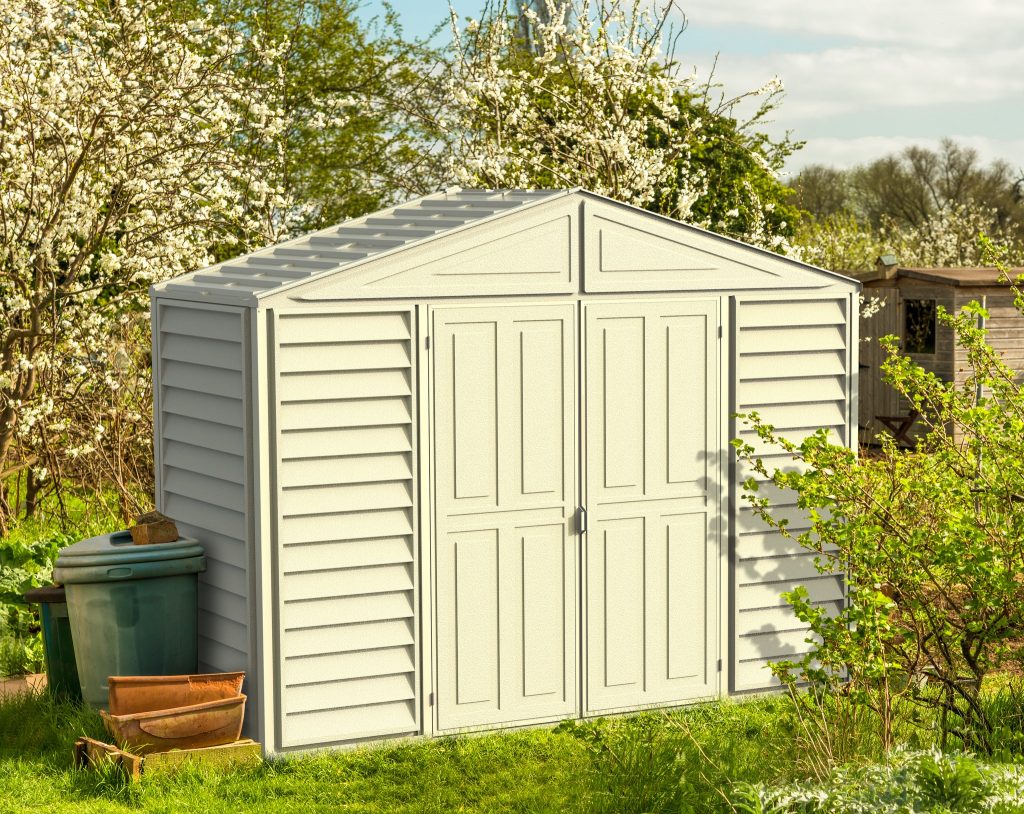 Duramax SidePro Vinyl 10.5’x3′ Apex Shed → ShedMaster UK | Garden Sheds ...