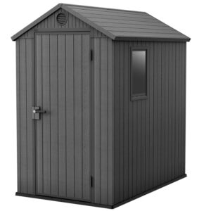 Keter 4'x6' Darwin Heavy Duty Plastic Garden Shed - Grey