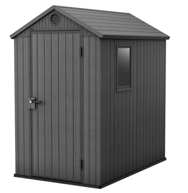 Keter 4'x6' Darwin Heavy Duty Plastic Garden Shed - Grey