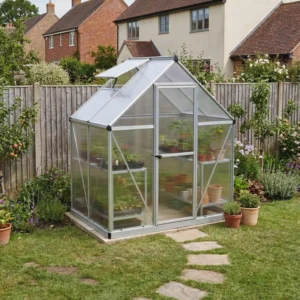 Palram 6x4 Mythos Greenhouse - Silver (Twin Wall Glazing)