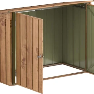 Duramax 6' x 3' Metal Bicycle Store - Woodgrain (Expected Spring 2027)
