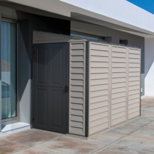 Saffron Sidemate Plus Vinyl Lean To 4x8 Shed - Grey