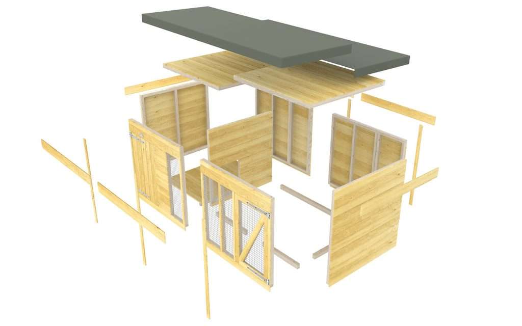 ProTect Tanalised Timber 6ft x 4ft Dog Kennel and Run → ShedMaster UK