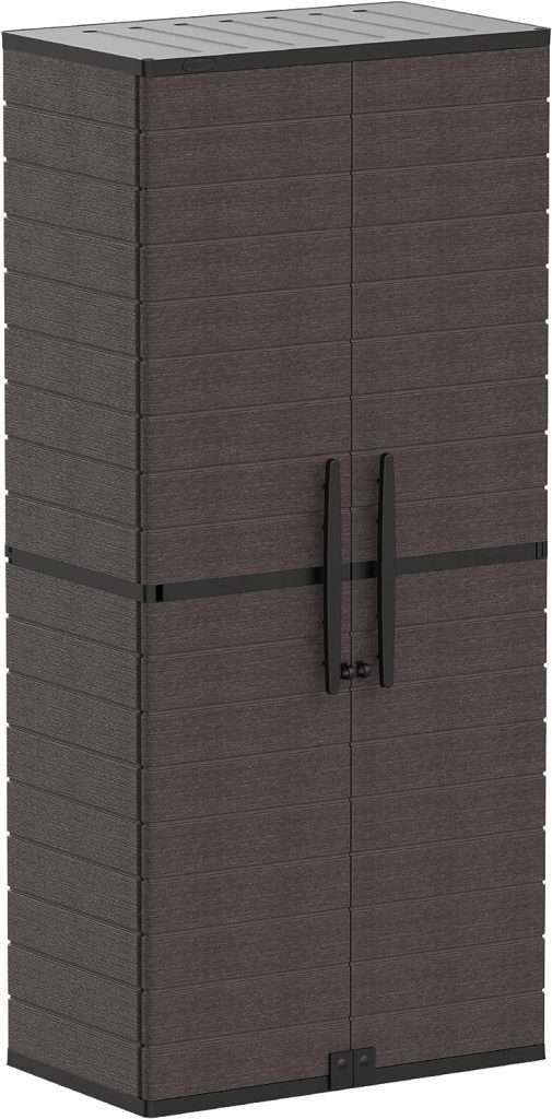 Duramax Cedargrain Tall Plastic Vertical Storage Cabinet – Brown → ...