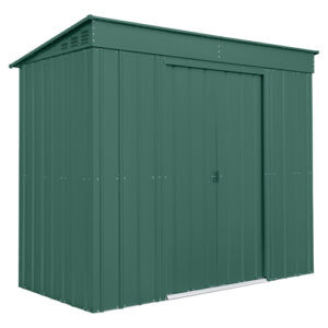 Globel 8'x 4' Pent Metal Garden Shed - Green
