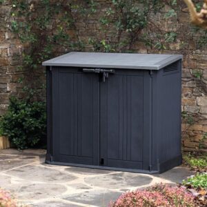 Keter Store It Out Nova 880L Storage Box (with pistons) - Dark Grey with Light Grey Lid