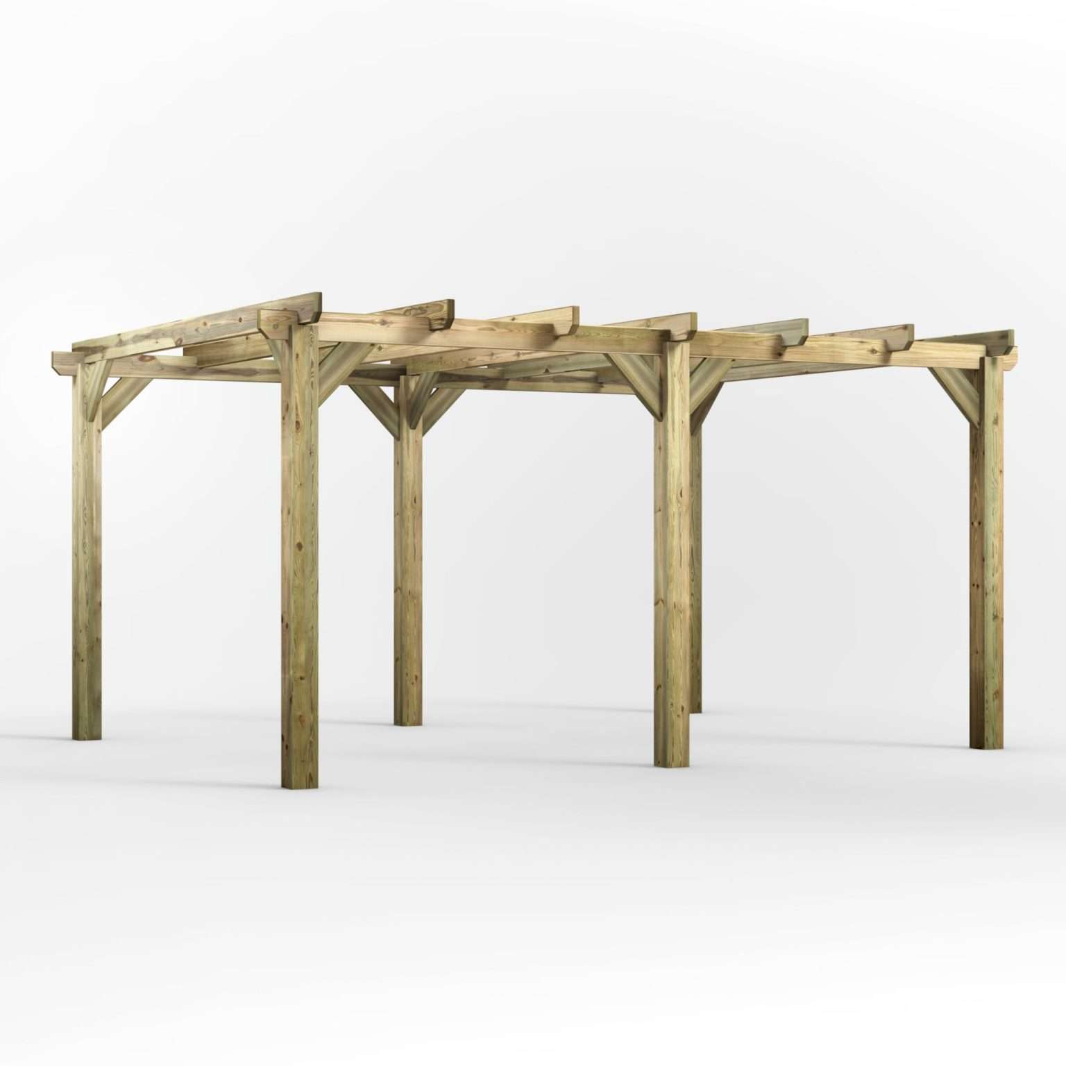 Power 16’x12′ Heavy Duty Traditional Timber Pergola → ShedMaster UK ...