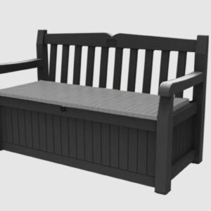 Keter Eden 265L Plastic Storage Bench - Dark Grey