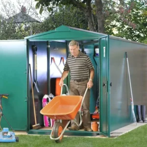 Asgard 5'x14' Heavy Duty Bike Storage Metal Shed – with 5 Point Locking System