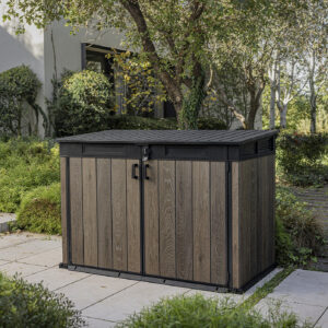 Keter 6' x 3' Walnut Signature Horizontal Plastic Shed - Walnut Woodlook