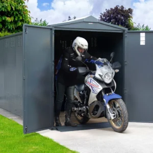 Asgard 5'x14' Motorcycle Storage Shed - with 5 Point Locking System