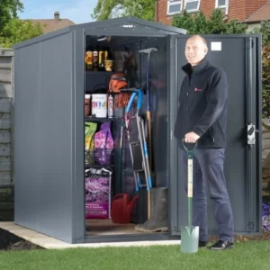 Asgard  3'x7' Sentry Heavy Duty Metal Shed - with Bike Rack & Electric Mounting Plates