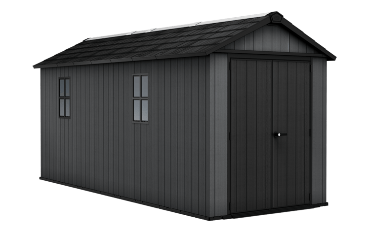 Keter 7.5'x 17' Newton Plus Plastic Shed with Front Entry - Image 8