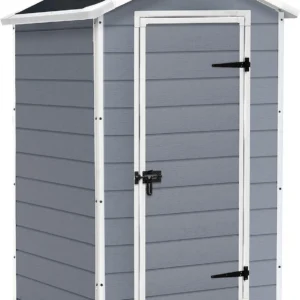 Keter 4' x 3' Manor Plastic Garden Storage Shed - Grey