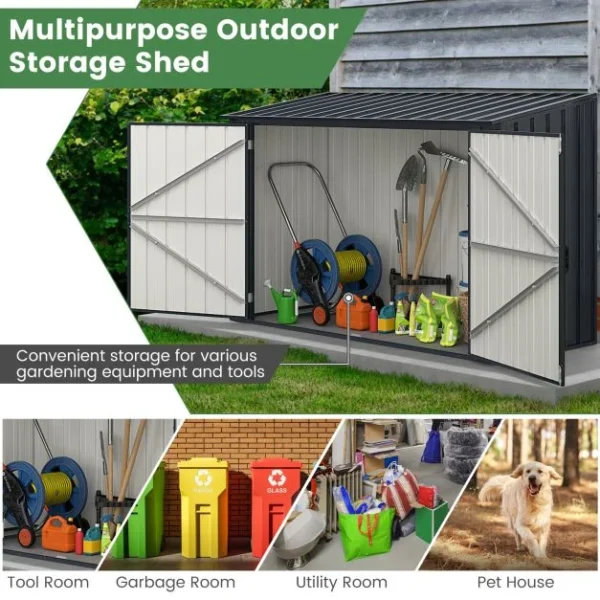 Pro-Tect 6'x 3' Double Metal Wheelie Bin Storage Unit / Bicycle Unit - Image 12