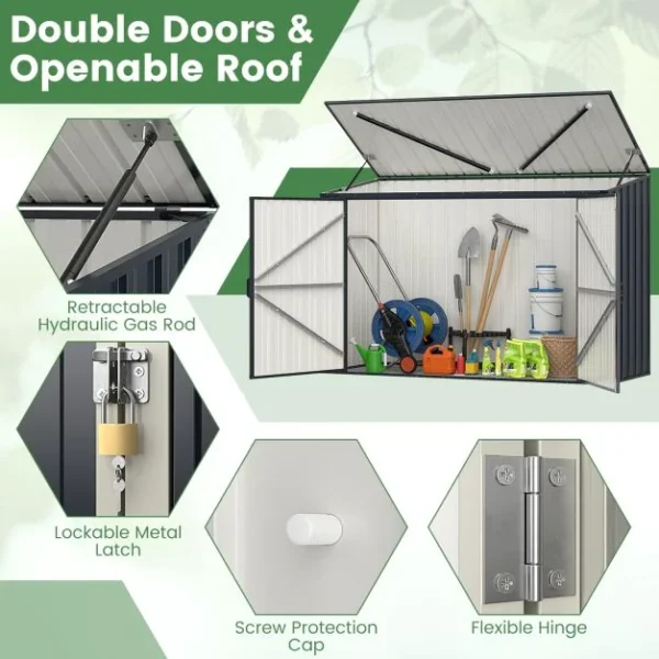 Pro-Tect 6'x 3' Double Metal Wheelie Bin Storage Unit / Bicycle Unit - Image 9
