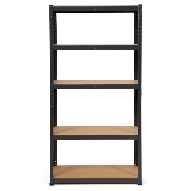 Pro-Tect Tall 5 Tier Galvanised Steel Storage Shelving Unit (TL33815BK) - Black
