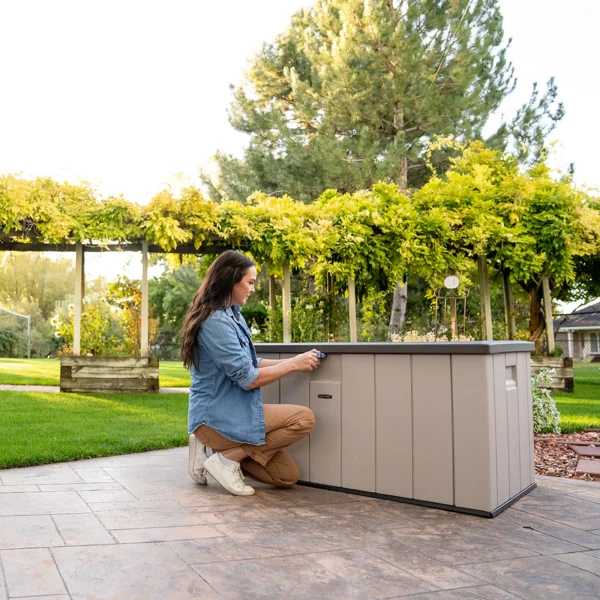 Lifetime 568 Litre Outdoor Storage Deck Box - Desert Sand (expected arrival into warehouse 08/01/2025) - Image 14