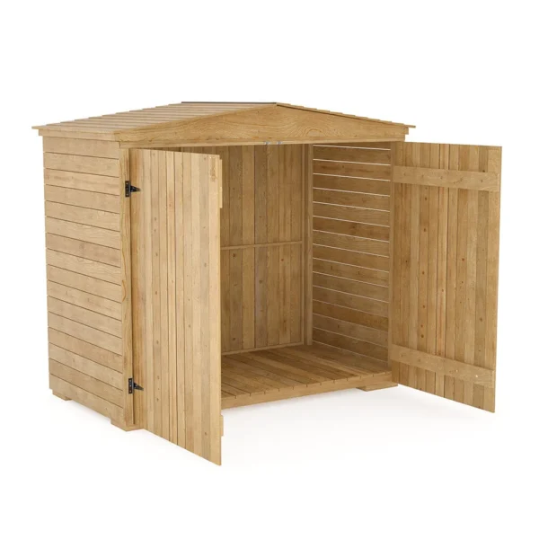 Living and Home 4'x2' Spruce Wood Garden Tool Equipment Storage Shed - Image 4