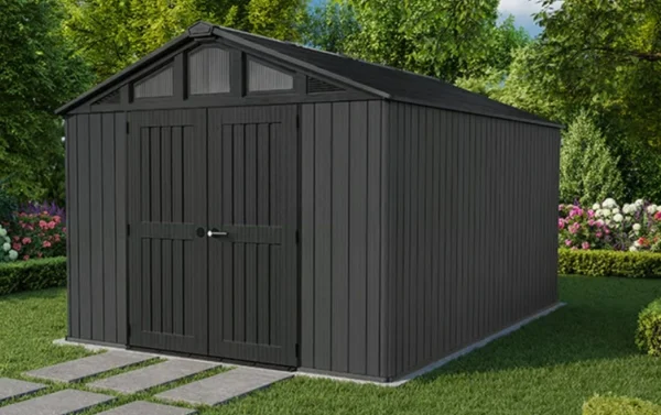 Keter 10'x15' Stronghold Heavy Duty Plastic Shed - Grey - Image 11