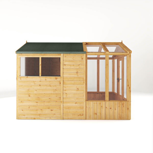 Mercia 10'x6' Woodsman Timber Apex Styrene Combi Greenhouse - Image 7