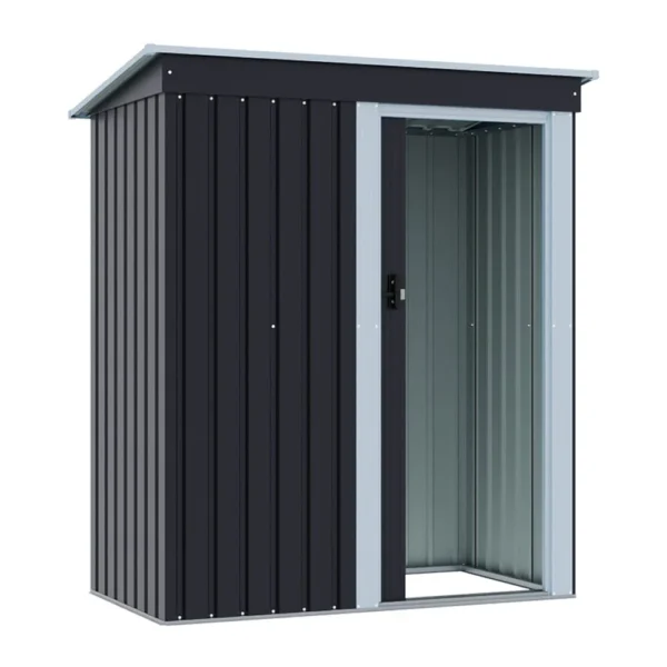 Living and Home New Edition 5x3 Metal Pent Shed - Charcoal Black (Coming Soon)