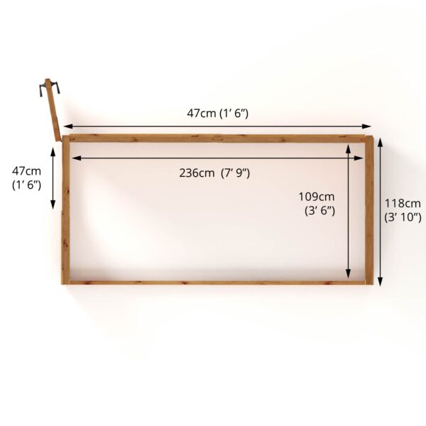 Mercia 8'x4' Woodsman Timber Lean To Polycarbonate Greenhouse - Image 14