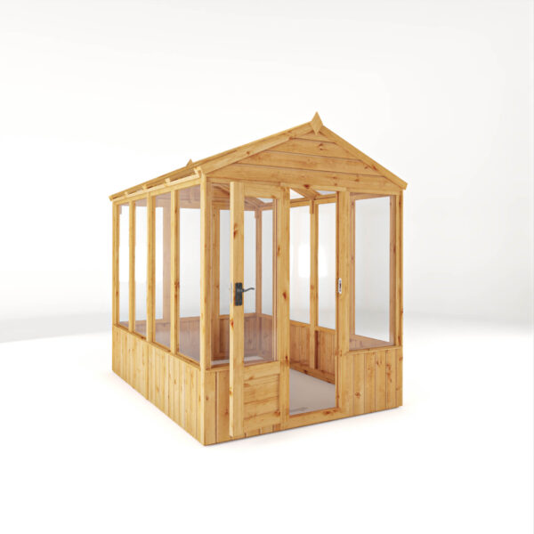 Mercia 8'x6' Woodsman Timber Apex Glass Greenhouse - Image 4