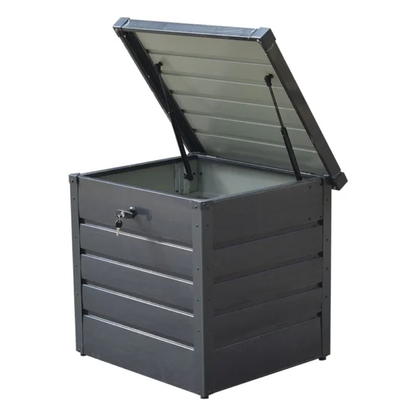 Living and Home Lockable 200 Litre Small Metal Storage Box - Grey (Coming Soon) - Image 3