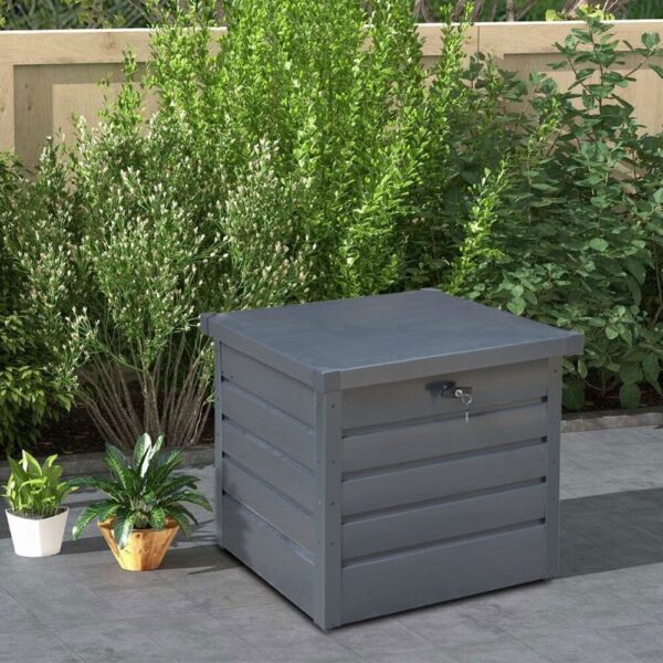 Living and Home Lockable 200 Litre Small Metal Storage Box - Grey (Coming Soon) - Image 8