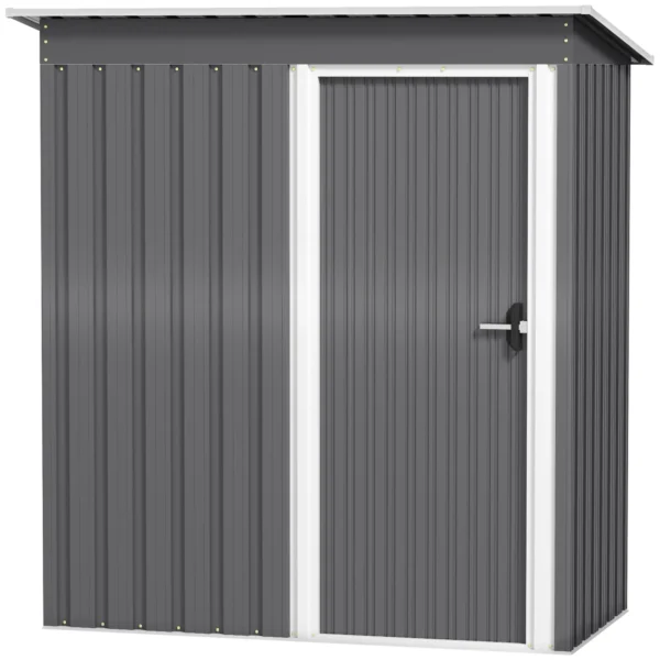 Outsunny 5'x3' Metal Storage Shed - Light Grey