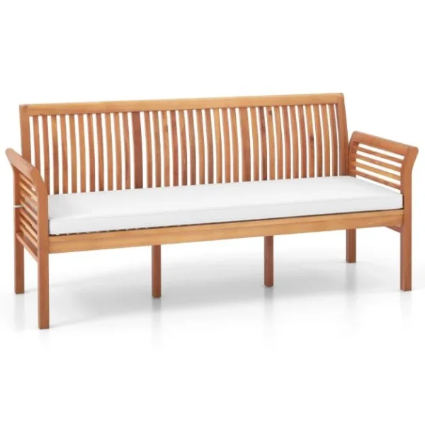 Pro-Tect Wooden 3-Person Porch Bench with High Backrest