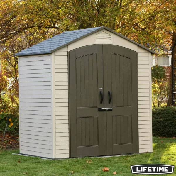 Lifetime 7'x4.5' Heavy Duty Plastic Storage Shed Model X60459U - Image 3