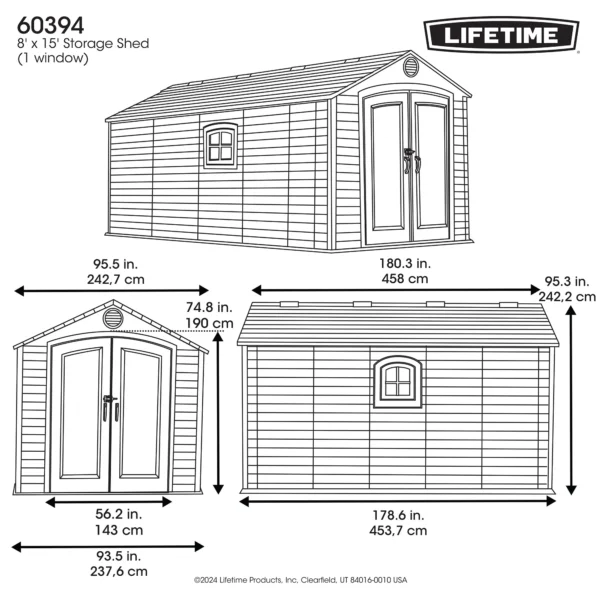 Lifetime 8x15 New Edition Heavy Duty Plastic Shed - Image 22