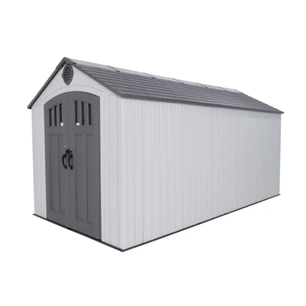 Lifetime 15×8 Vertical Cladding Heavy Duty Plastic Shed – Dual Entry - Image 10