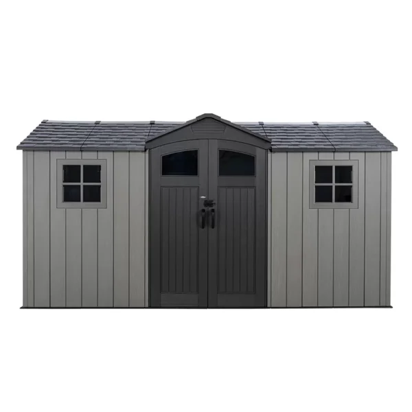 Lifetime 14x7 Heavy Duty Plastic Shed - Rough Cut Grey X