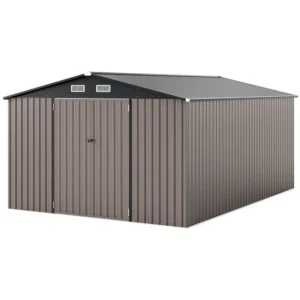 Pro-Tect 10'x14' Metal Apex Shed - Grey