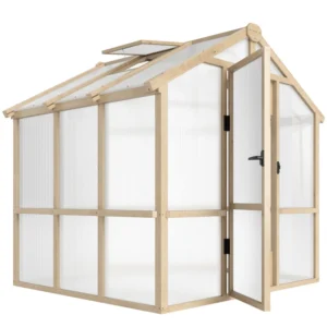 Outsunny 6.5ft x 6ft Polycarbonate Timber Greenhouse